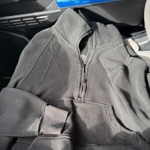 Black lululemon Half-Zip Pullover Sweatshirt